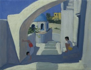 逆立ち、サントリーニ 作： Andrew Macara
