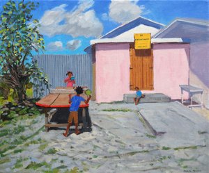 ピンポン、De African Queen Hideaway、バルバドス.2012、 作： Andrew Macara
