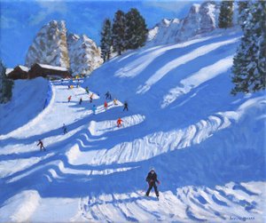 太陽と影、キッツビュール、オーストリア、2022年（キャンバスに油彩） 作： Andrew Macara