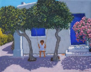 The swing,Rhodes,2020,(oil on canvas) 作： Andrew Macara