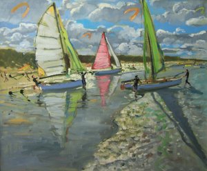3つのヨット、ブレイ砂丘、フランス 作： Andrew Macara