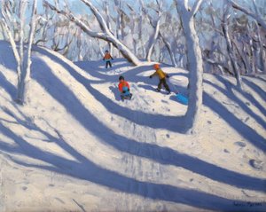 冬、ノッティンガム、ブラムコート、2009年（油彩・キャンバス 作： Andrew Macara