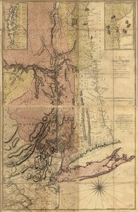 ニューヨーク州とペンシルベニアの一部、ニューイングランドの地図 LOC 74692653 作： アンドリュー・モントレゾール