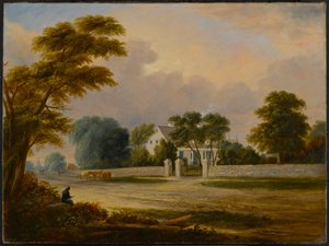 ベルゲンの家屋敷、1830年代 作： Andrew Richardson