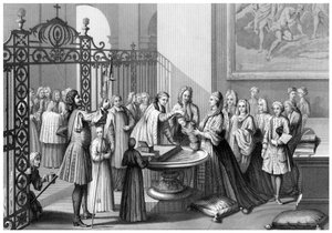 ローマ教会によると洗礼。 作： Andrew Thomas