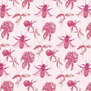 クローバーとミツバチ、2017年、インクとデジタル 作： Andrew Watson