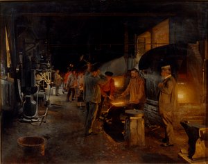製鉄所、1902 作： Andrey Nikolayevich Shilder
