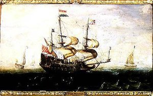 オランダ軍艦 作： Andries van Eertvelt