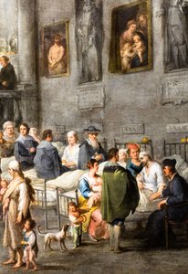 病人を助ける1640年頃（キャンバスに油彩） 作： Andries van & Wael Cornelis de (1592 1667) Eertvelt