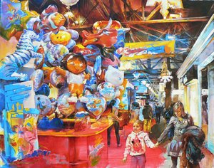 色とりどりのマーケット風船 作： Andrii Kutsachenko