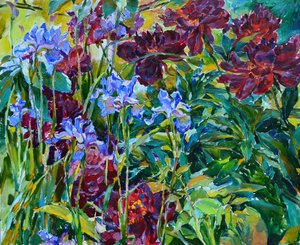 色鮮やかな花の庭 作： Andrii Kutsachenko
