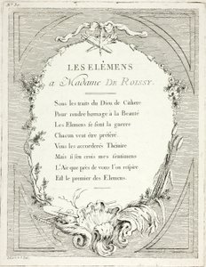 扉絵、『Élements』より 作： Ange Laurent de Lalive de Jully