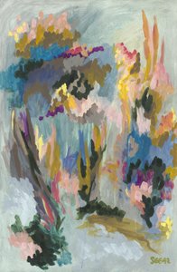 鮮やかな花の抽象画 作： 
