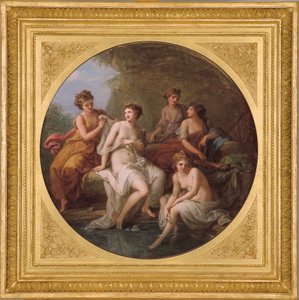 ダイアナと彼女のニンフ入浴 作： Angelica Kauffmann