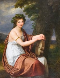 バカンテに扮した若い女性のポートレート 作： Angelica Kauffman