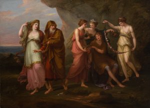 カリプソのテレマコスとニンフたち、1782年。