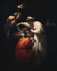 マルコ・アンソニーの墓を飾るクレオパトラ」アンジェリカ・カウフマン（1741-1807）作、油彩・キャンバス