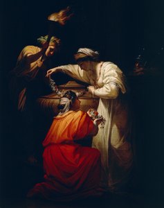 マーク・アントニーの墓に飾られたクレオパトラ 作： Angelica Kauffmann