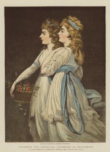 エリザベスとジョージアナ、デボンシャー公爵夫人（クロモリト） 作： Angelica Kauffmann