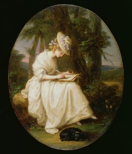 ルイーザ・ハモンド（銅に油彩） 作： Angelica Kauffmann