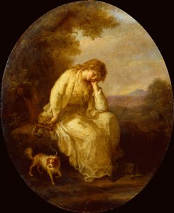 Moulines のマリア (銅に油彩) 作： Angelica Kauffmann