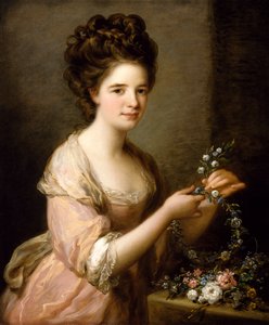 エレノアの肖像、ローダーデール伯爵夫人、c.1780-81（キャンバスに油彩） 作： Angelica Kauffmann