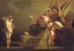 アムールとプシュケの伝説のシーン 作： Angelica Kauffmann
