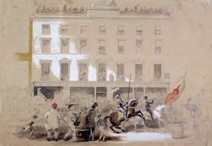 市長のショー、コーンヒル、ロンドン、1849 作： Angelo Collen Hayter