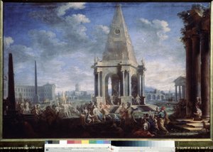 「ポリクセネの犠牲」ポリクセネのサクリファイエ・パー・ネオプトレメ・シュル・ラ・トンベ・ダシル。 Peinture d