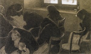 冬のシエスタ、c。 1902年。 作： Angelo Morbelli
