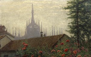 ドゥオーモの塔、1900〜1901年。 作： Angelo Morbelli