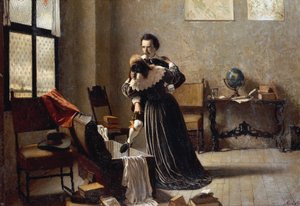 アンジェロ・モルベッリ（1853-1919）の「逃亡」。 作： Angelo Morbelli