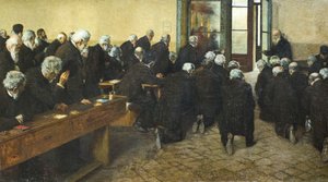 ヴィアティカム、1884年（キャンバスに油彩） 作： Angelo Morbelli