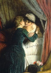 アンジェロ ロマニョーリ (1840 年 - 1897 年以降) による名前の日、キャンバスに油彩