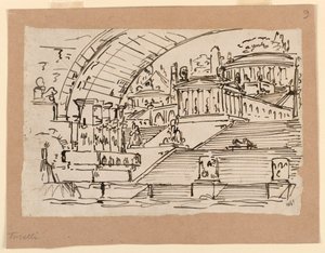 舞台デザイン、架空の都市 作： Angelo Toselli