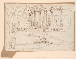 ステージデザイン、円形建物の内装 作： Angelo Toselli