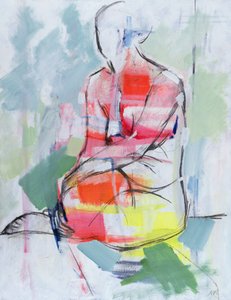 座ったままのヌード, 2010 作： Angie Kenber