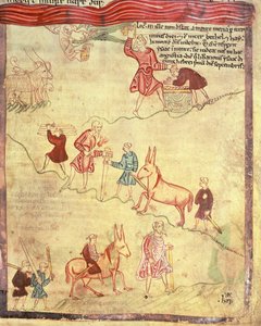 コット クロード B IV f.38 アブラハムとイサクの犠牲、エルフリック ペンタチュークより、カンタベリーの聖アウグスティヌスより 作： Anglo Saxon
