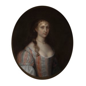 若い女性の肖像（キャンバスに油彩） 作： Anglo Flemish School