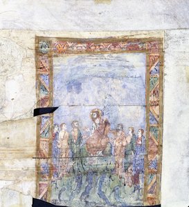 テンペストを落ち着かせるキリストの奇跡と彼の「ゲルゲネス」の国への到着 作： Anglo Saxon