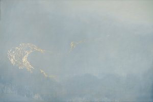 光、2022年（リネンにオイルと金箔）
