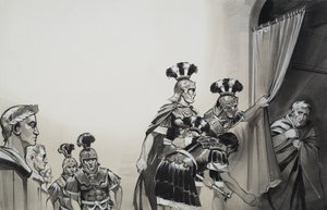 クラウディウス（紀元前10～紀元後54年）（紙にグワッシュ）