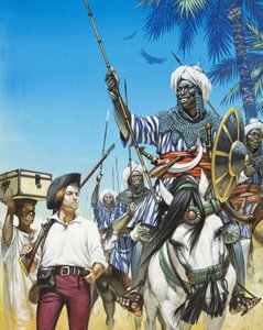 ジェームズ・ブルース（1730-94） アフリカ探検家 （紙にグワッシュ） 作： アンガス・マクブライド