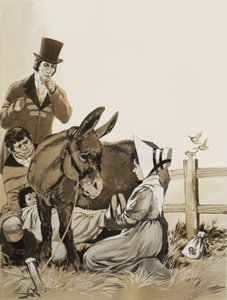 ジョン・コンスタブル（1776-1837）と百日咳の薬（紙にグワッシュ） 作： アンガス・マクブライド