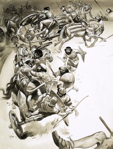 正体不明の戦闘シーン 作： アンガス・マクブライド