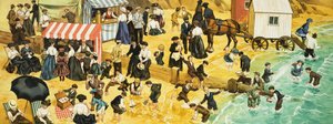 ヴィクトリア朝またはエドワーディアンのビーチシーン 作： アンガス・マクブライド
