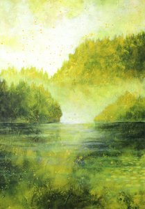 霧のかかったグリーン・リバー 作： Ania Witwitzka