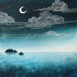 月明かりの島、夜