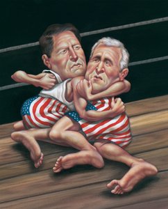 エピック・バトル, 2000 （アクリル、イラストレーションボード） 作： Anita Kunz