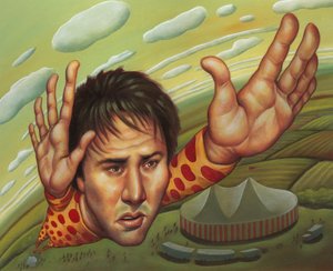 キアヌ・リーブス 2000年 （アクリル、イラストレーションボード） 作： Anita Kunz